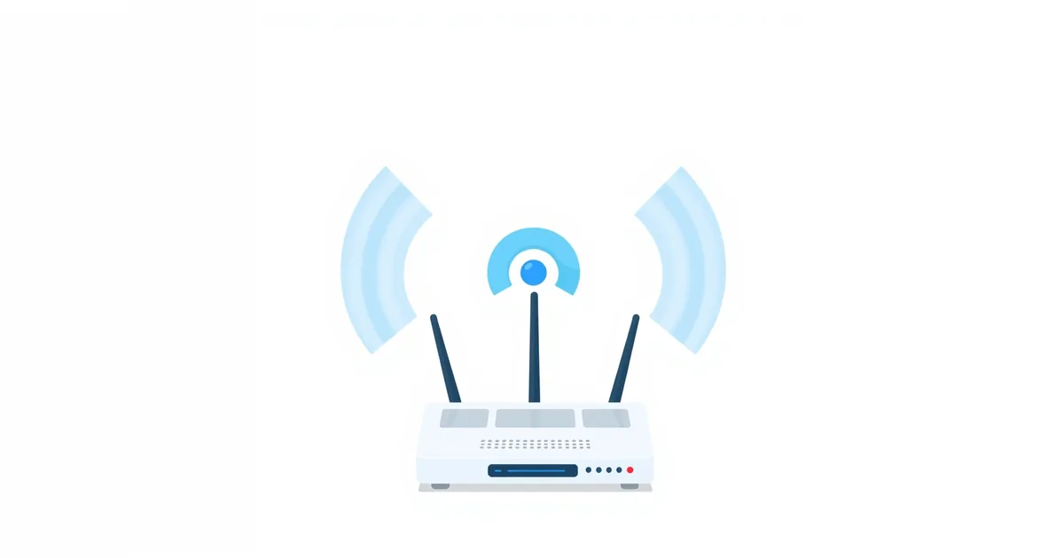 Illustration: three non-overlapping Wi-Fi channels above a router