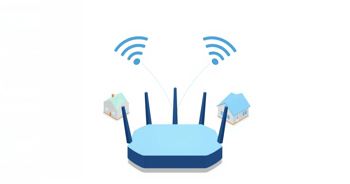 Illustration: a router with two separate Wi-Fi networks
