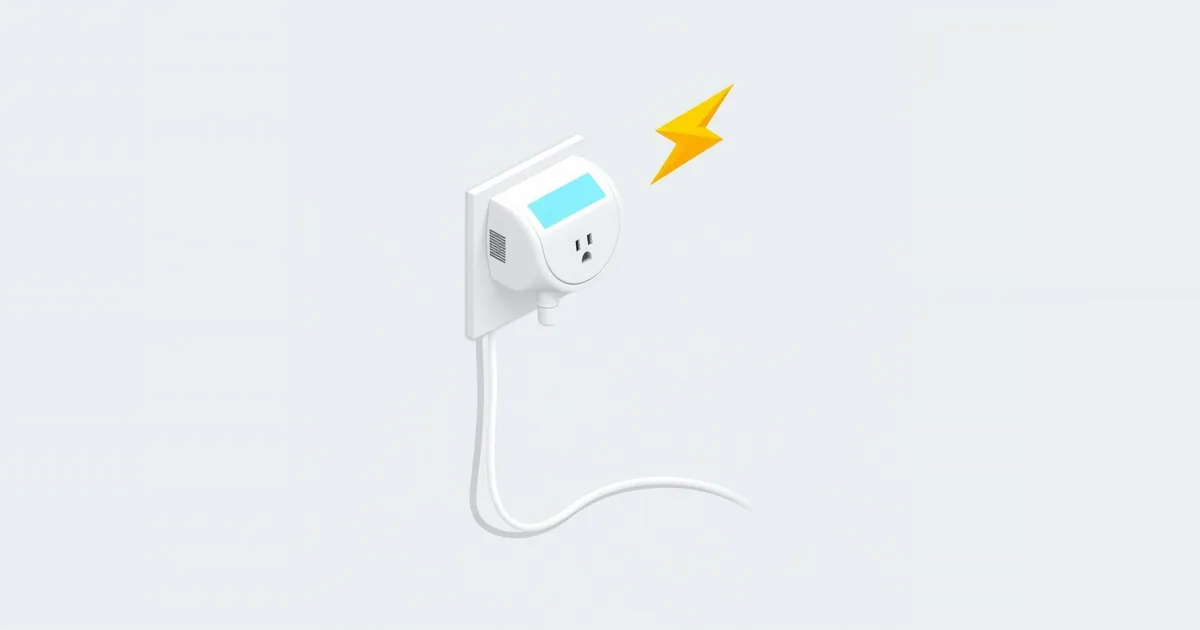 Illustration: an energy meter plugged into a wall socket