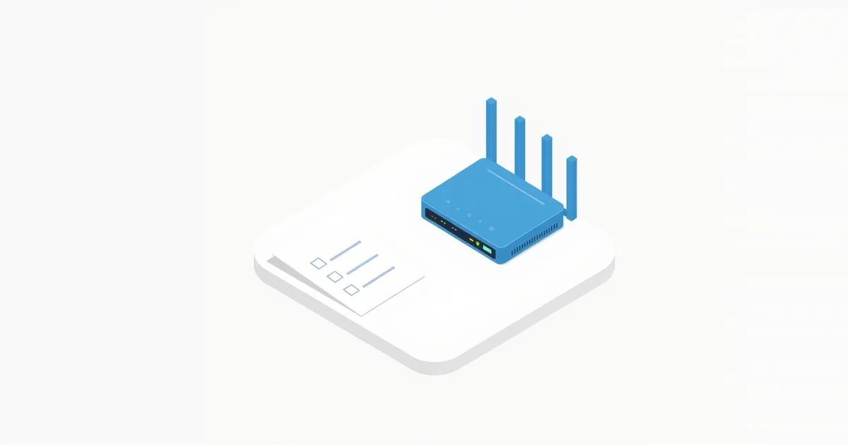 Illustration: a router on a setup checklist