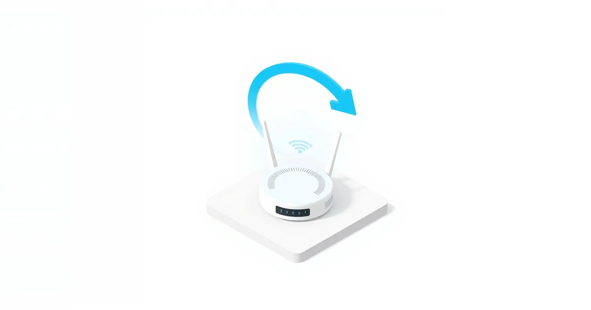 Illustration: a router with a circular arrow above it