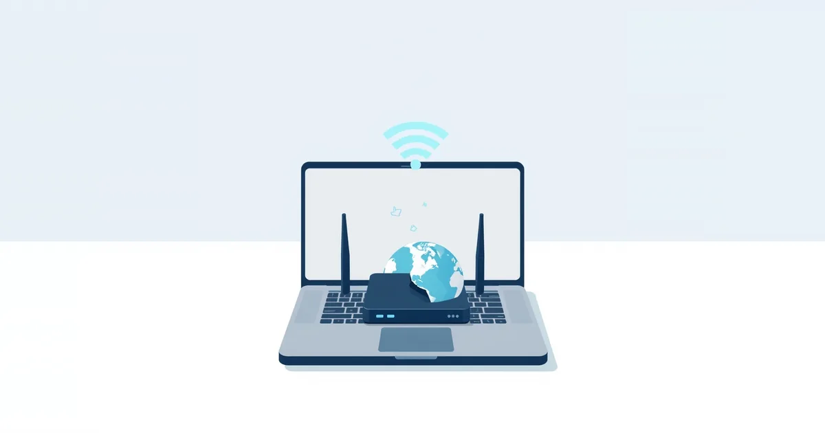 Illustration: Wi-Fi connected but the link to the internet is broken